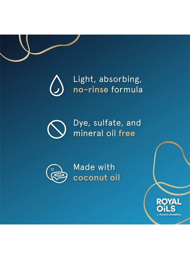 Head and Shoulders Scalp Cream Treatment, Daily Moisture, Anti Dandruff, Royal Oils Collection with Coconut Oil, Scalp Care for Natural and Curly Hair, 5.0 fl oz