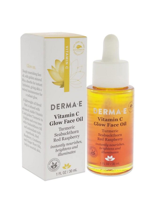 Vitamin C Glow Face Oil Facial Oil Instantly Nourishes Brightens And Illuminates For A Radiant Glow Extreme Glow Oil For Face With Turmeric Seabuckthorn And Red Raspberry 1 Fl Oz