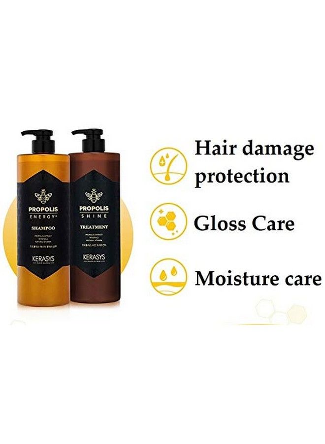 Hair Clinic Propolis Shine & Healthy Hair Care Shampoo Propous Extract Minarals Natural Vitamin 1000Ml / 35.3 Fl Oz