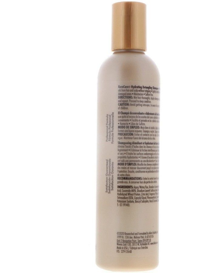 Keracare Hydrating Detangling Unisex Shampoo 8 Ounce (Pack Of 2)