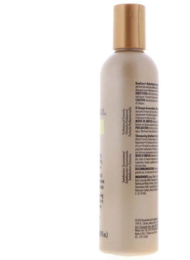 Keracare Hydrating Detangling Unisex Shampoo 8 Ounce (Pack Of 2)