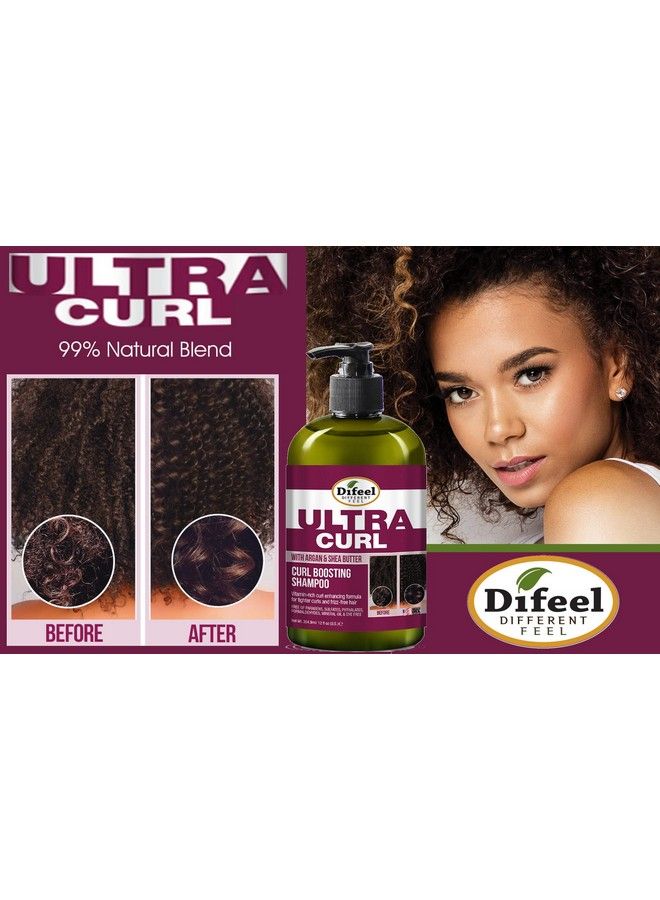 Ultra Curl With Argan & Shea Butter Curl Boosting Shampoo 12 Oz. Sulfate Free Shampoo Made With Natural Ingredients