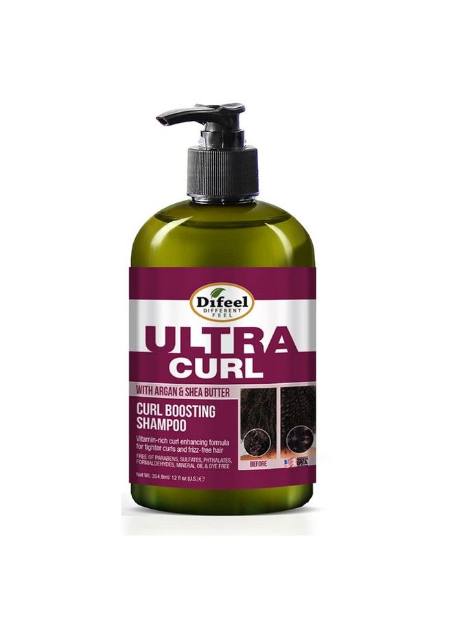 Ultra Curl With Argan & Shea Butter Curl Boosting Shampoo 12 Oz. Sulfate Free Shampoo Made With Natural Ingredients