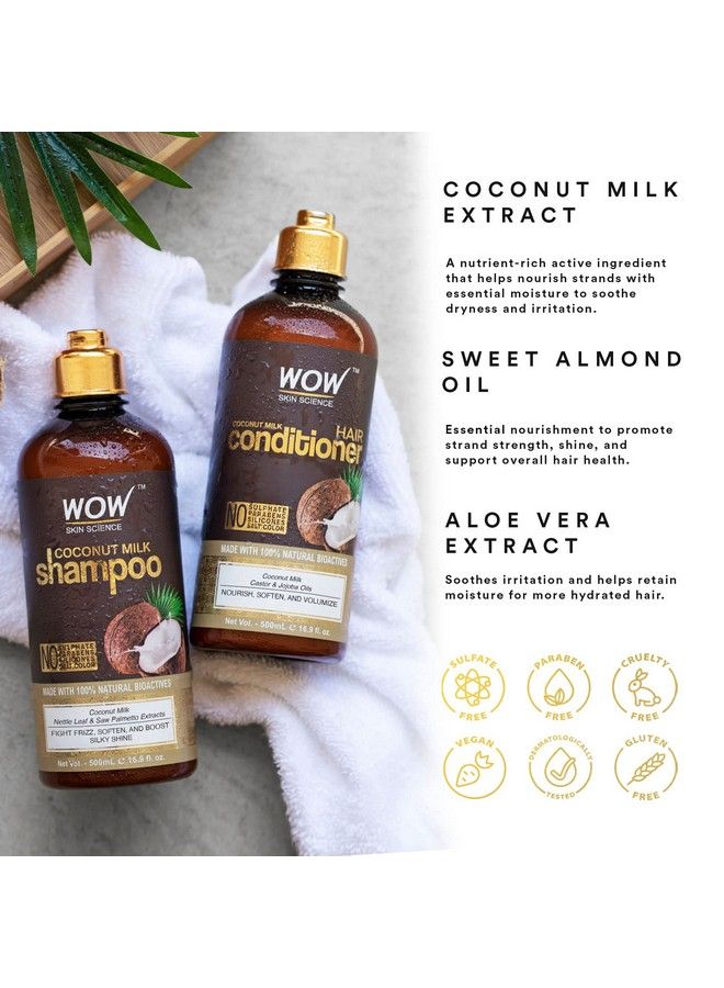 Coconut Milk Shampoo And Conditioner Set Coconut Shampoo & Coconut Conditioner Set Shampoo Conditioner Set Paraben Sulfate Free Shampoo & Conditioner Set For Curly Hair