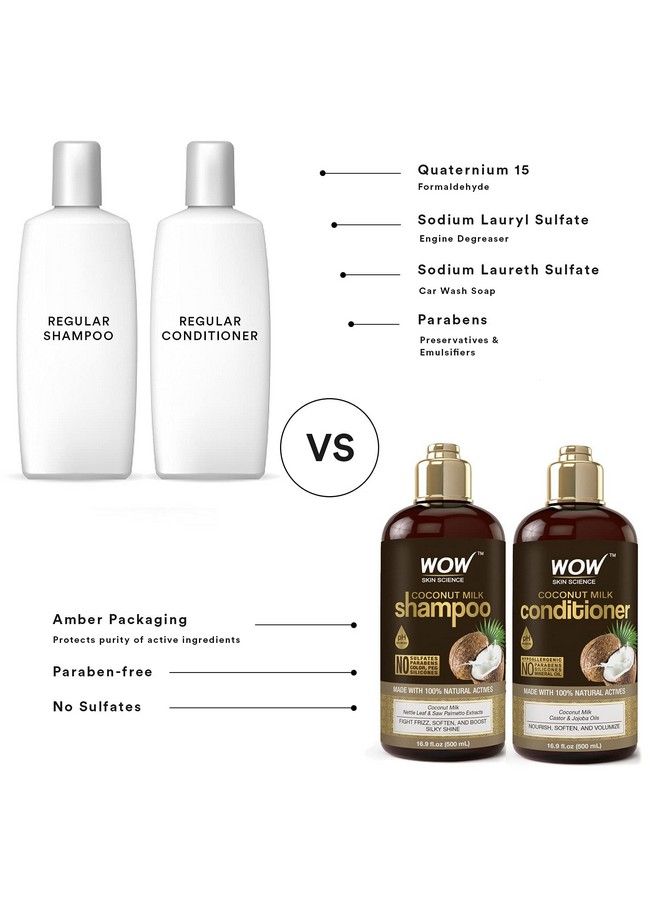 Coconut Milk Shampoo And Conditioner Set Coconut Shampoo & Coconut Conditioner Set Shampoo Conditioner Set Paraben Sulfate Free Shampoo & Conditioner Set For Curly Hair
