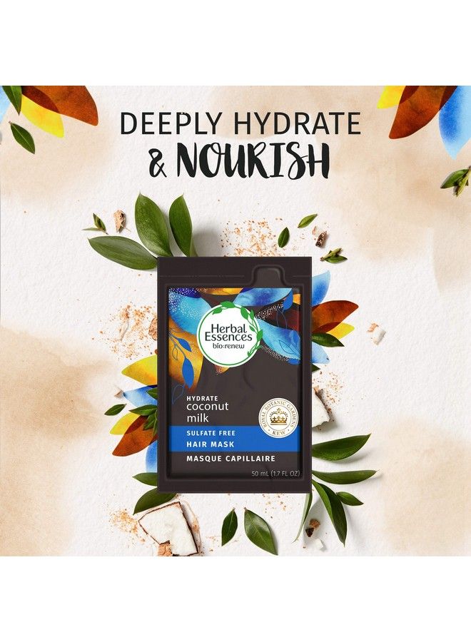 Biorenew Nourishing Hair Mask With Coconut Milk Moisturize And Restore 1.7 Fl Oz 10 Count