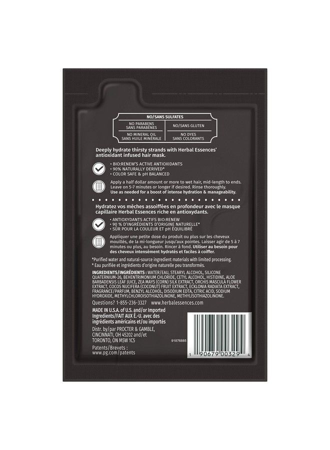 Biorenew Nourishing Hair Mask With Coconut Milk Moisturize And Restore 1.7 Fl Oz 10 Count