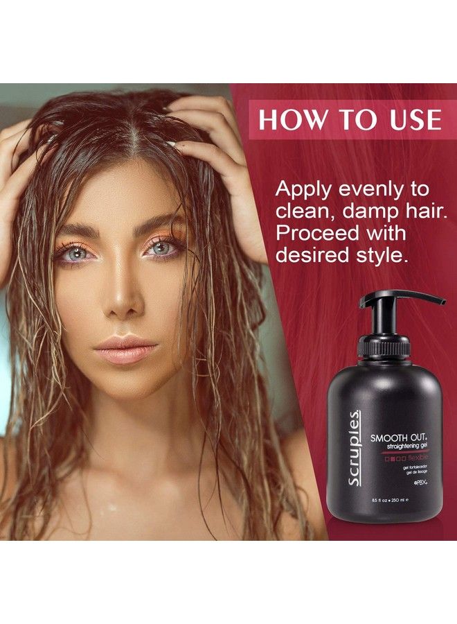 Smooth Out Hair Straightening Gel (8.5Oz) Antifrizz Hair Balm For Men & Women Conditioning & Smoothening Cream Controls Curls Suitable For All Hair Types