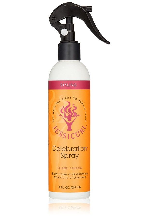 Gelebration Spray Island Fantasy 8 Fl Oz. Curl Enhancer For Fine Hair With Flaxseed Extract Curl Styler For Wavy Hair Curly Hair Products