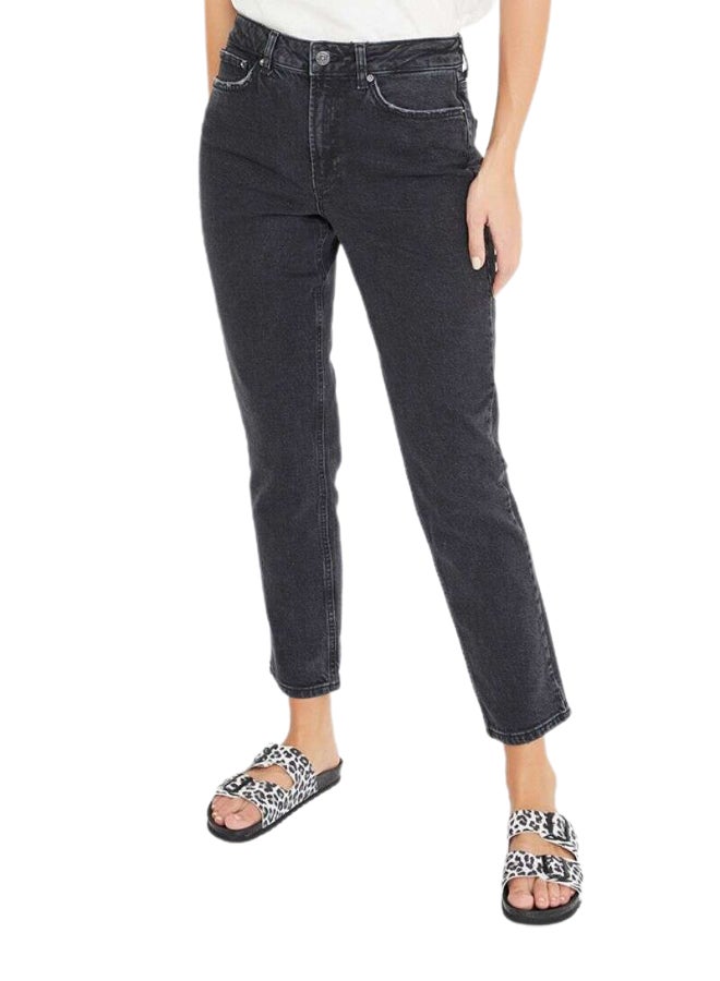 Relaxed Mid Rise Jeans Black