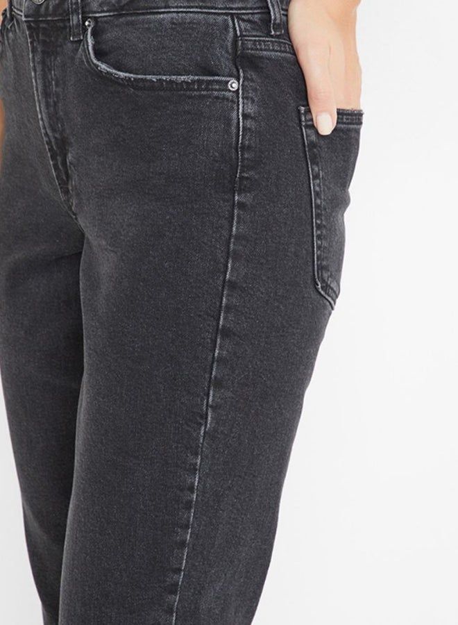 Relaxed Mid Rise Jeans Black