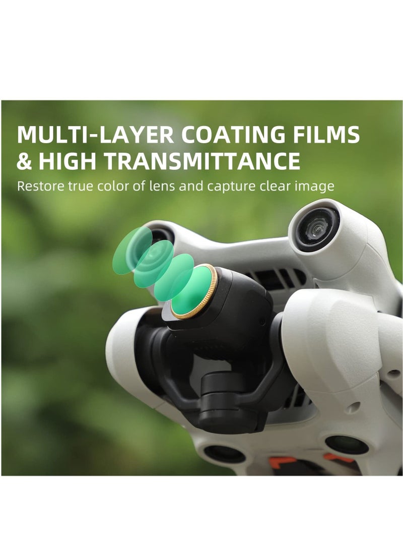 Filter for DJI Mini 3 Pro UV Filter for Mini 3 Pro Filter Adjustable UltraLight Filter, Aviation Aluminum Frame Lens Filter Accessories (MCUV + CPL ND4 + ND8 + ND16 + ND32)