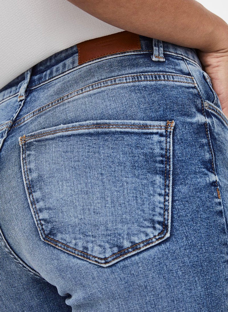 Washed Skinny Jeans Blue