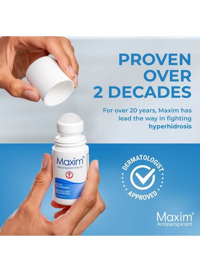 Maxim® Clinical Strength Antiperspirant for hyperhidrosis Excessive Sweating – Reduces Sweat Up to 7-days Per Use – Antiperspirant for Men and Women Certain to Keep you Dri!
