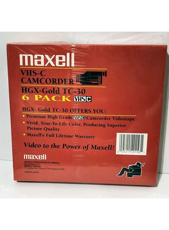 VHS-C Camcorder, HGX-Gold TC-30, 6-Pack