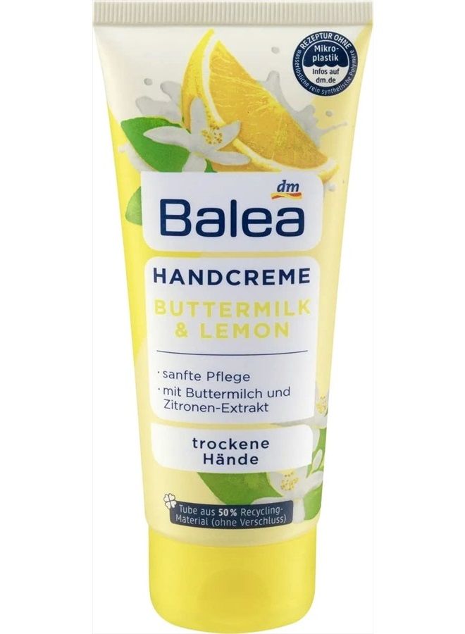 Hand Cream Buttermilk & Lemon with Panthenol and Olive Oil 2 x 100 ml, Germany