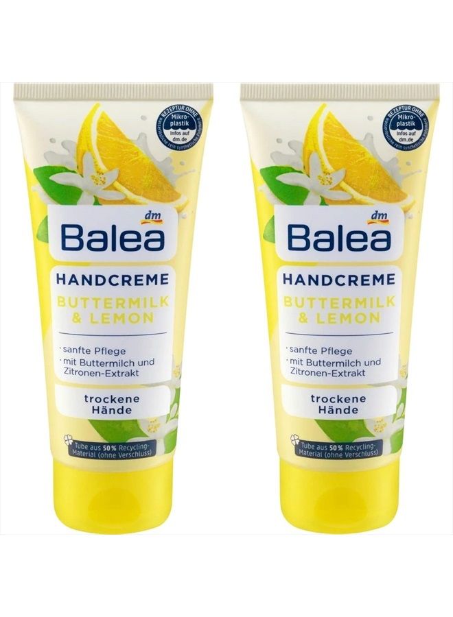 Hand Cream Buttermilk & Lemon with Panthenol and Olive Oil 2 x 100 ml, Germany