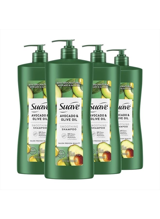 Professionals Shampoo Avocado + Olive Oil, 28 oz, Pack of 4