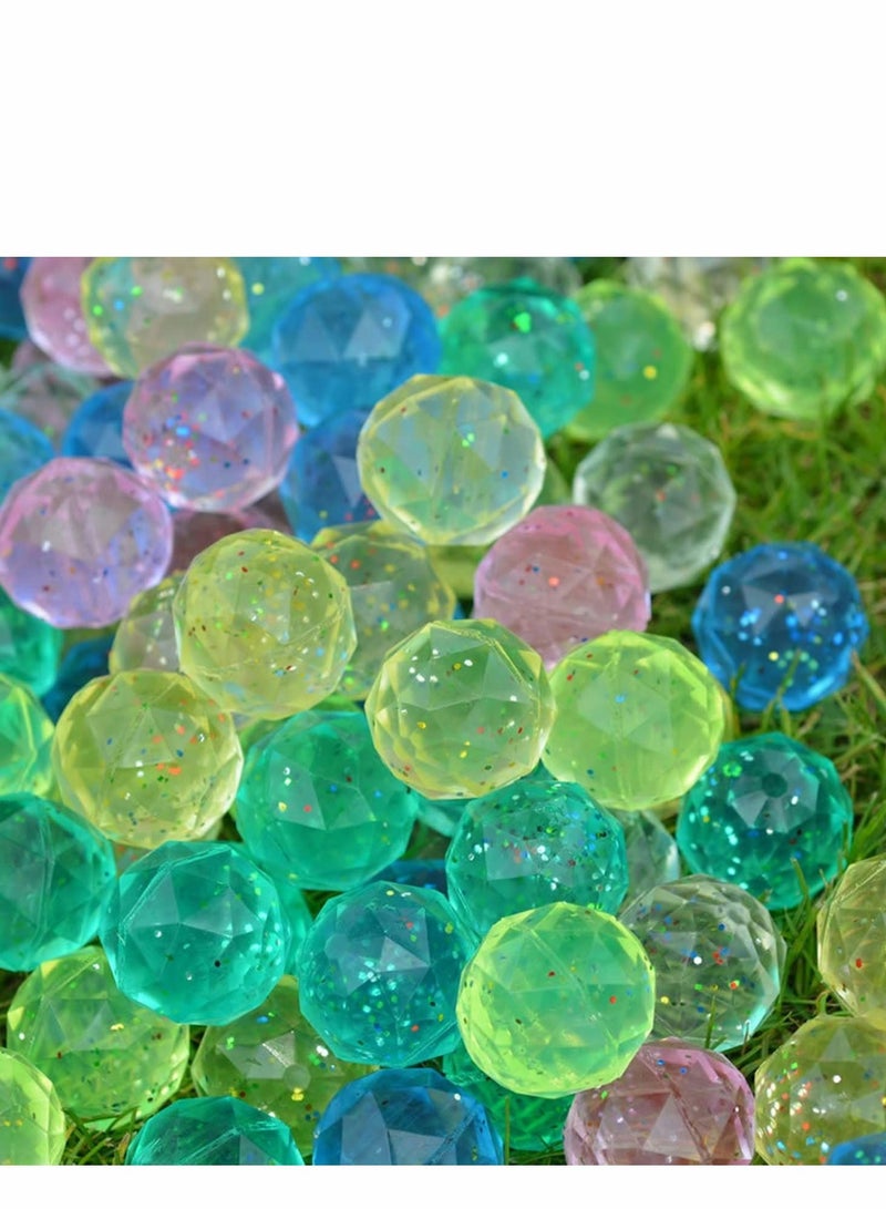Bouncy Balls, Diamond for Kids, 25 pcs Bouncing, Look and Extra -High Bounce ,Fun Assorted Colors ,Birthday Party Favors,Goodie Bag Fillers