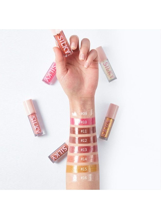 Shimmer Glossy Lipgloss Set 8PCS Non-Sticky Moisturizing Lip Gloss Long-lasting High Shine & Shimmer Liquid Lipstick for Girls and Women (Shimmer Glossy, 8PCS-B)