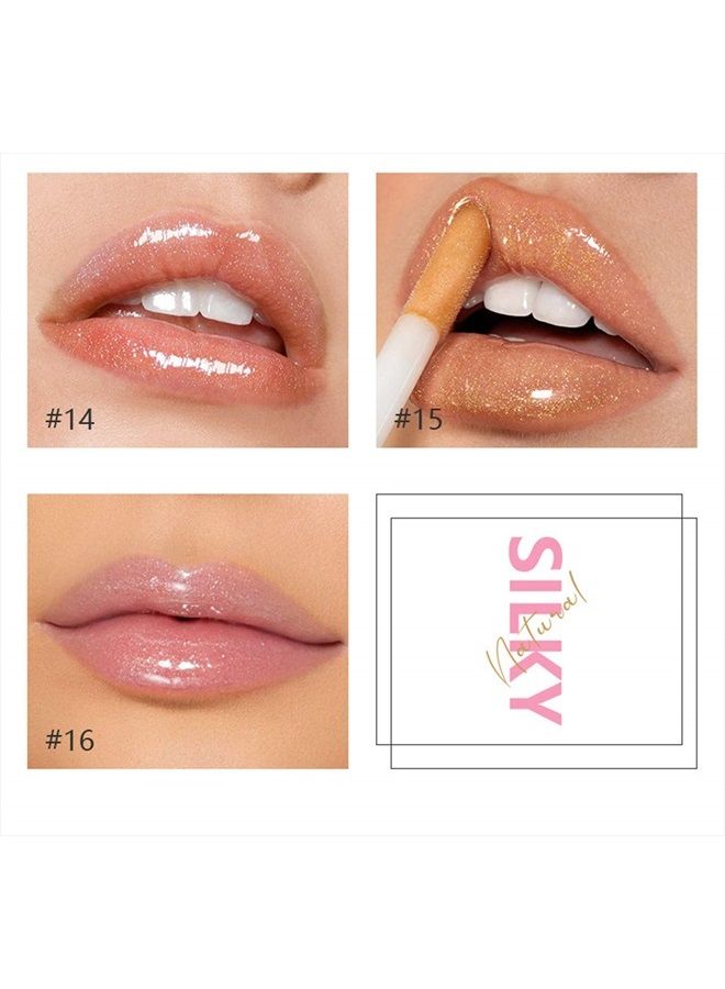 Shimmer Glossy Lipgloss Set 8PCS Non-Sticky Moisturizing Lip Gloss Long-lasting High Shine & Shimmer Liquid Lipstick for Girls and Women (Shimmer Glossy, 8PCS-B)