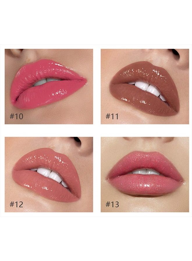 Shimmer Glossy Lipgloss Set 8PCS Non-Sticky Moisturizing Lip Gloss Long-lasting High Shine & Shimmer Liquid Lipstick for Girls and Women (Shimmer Glossy, 8PCS-B)