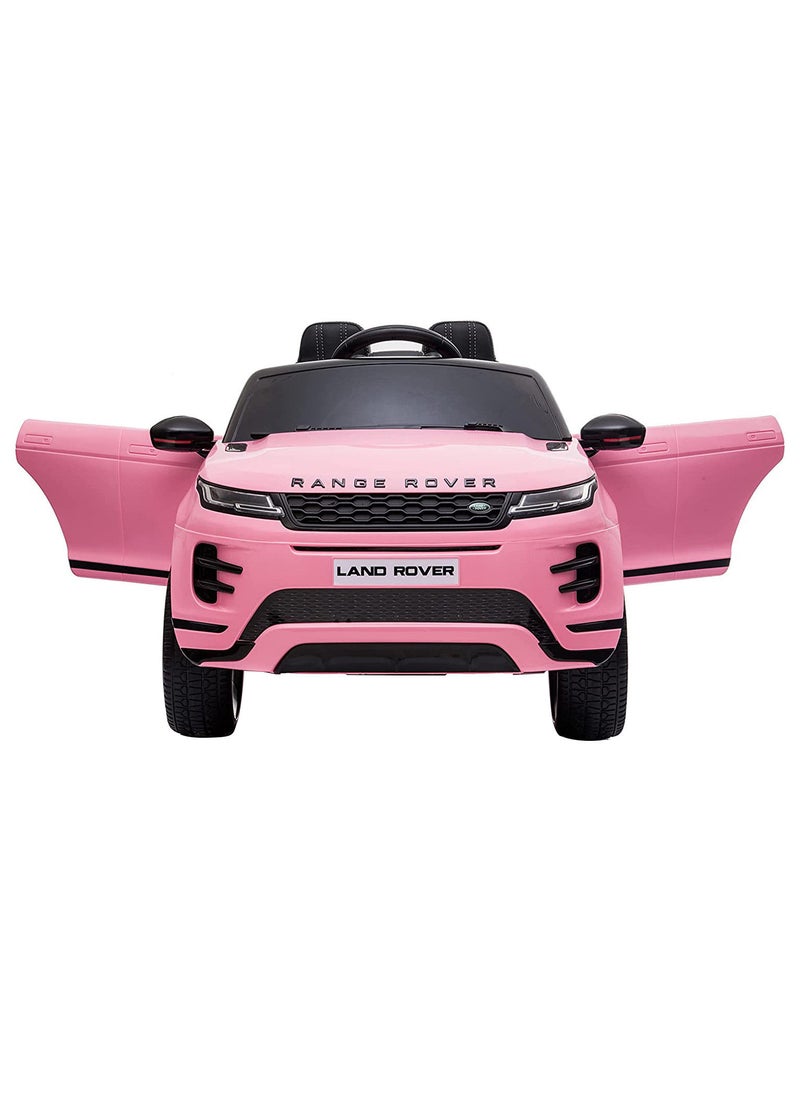 Range Rover Kids Battery Operated Powered Riding Ride on Car LB 199EL M4 12V Ride on Cars with Remote Control Electric Ride on Car Toy for Boys & Girls with LED Lights Music Player Pink