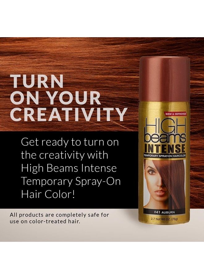 High Beams Intense Spray-On Hair Color -Auburn - 2.7 Oz - Add Temporary Color Highlight to Your Hair Instantly - Great for Streaking, Tipping or Frosting - Washes out Easily