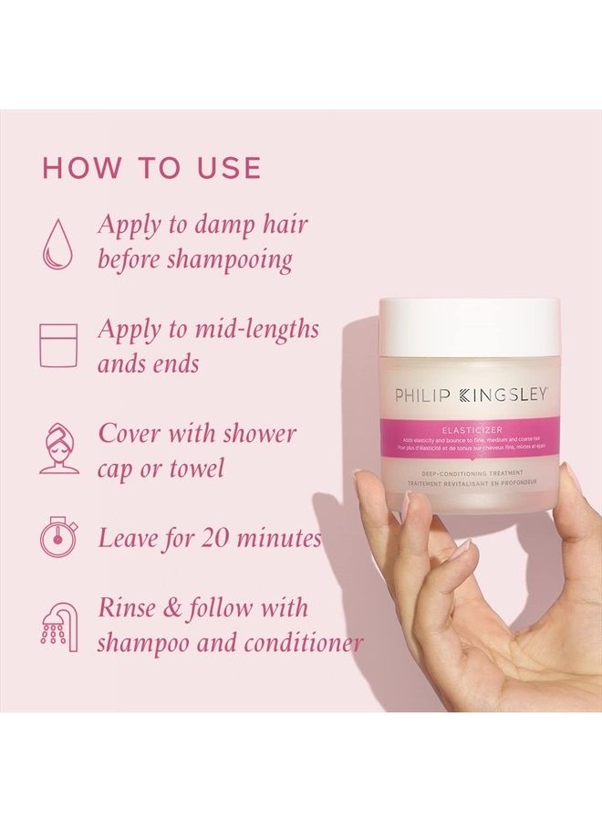 Elasticizer Deep-Conditioning Hair Mask Repair Treatment for Dry Damaged Colored Bleached All Hair Types Deeply Conditions Adds Bounce and Shine, 5.07 oz