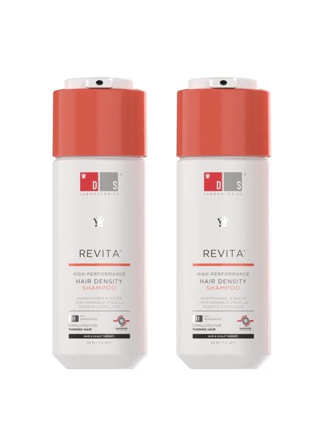 Revita Shampoo For Thinning Hair by DS Laboratories - Volumizing and Thickening Shampoo for Men and Women, Shampoo to Support Hair Growth, Hair Strengthening, Sulfate Free, DHT Blocker (7 fl oz) - 2 P