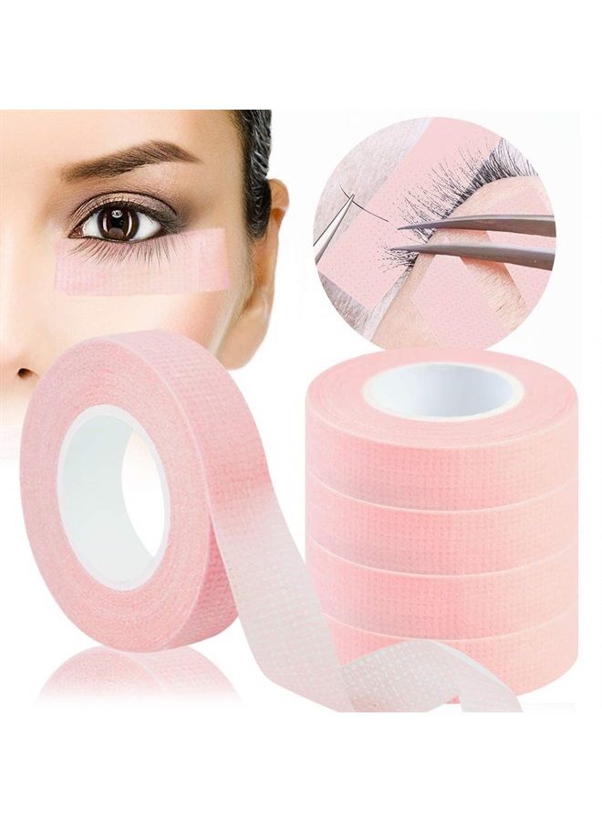 5 Rolls Eyelash Extension, EBANKU Eyelash Tape for Lash Extension Breathable Micropore Fabric Eyelash Extension Tape (0.5 inch x 10 Yards)