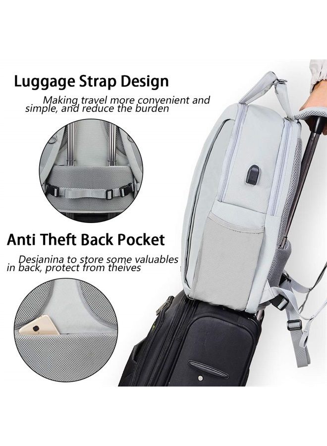 DSLR Camera Backpack Bag Waterproof Anti Theft with 15.6 inch Laptop Compartment, USB Charging Port, Tripod Holder, Rain Cover, Inner Case, Compatible for Sony Canon Nikon Olympus