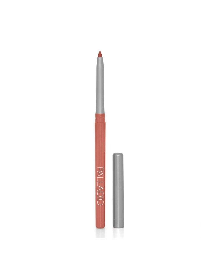 , Retractable Waterproof Lip Liner High Pigmented and Creamy Color Slim Twist Up Smudge Proof Formula with Long Lasting All Day Wear No Sharpener Required, Raspberry, 1 Count