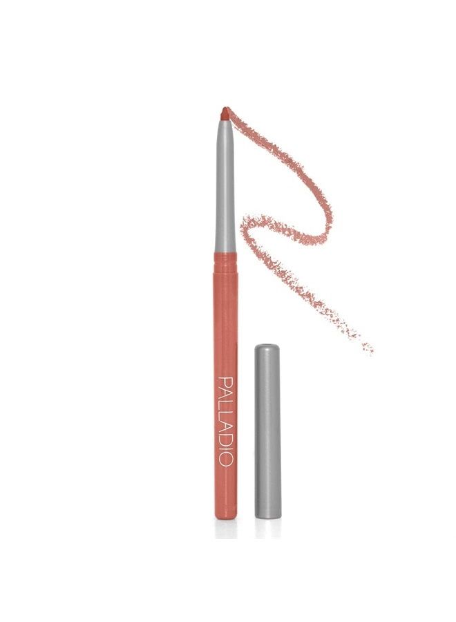 , Retractable Waterproof Lip Liner High Pigmented and Creamy Color Slim Twist Up Smudge Proof Formula with Long Lasting All Day Wear No Sharpener Required, Raspberry, 1 Count