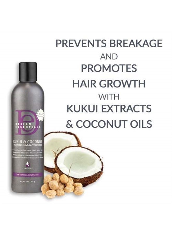 Natural Kukui & Coconut Hydrating Leave-In Conditioner For Relaxed And Natural Hair - 8 Oz