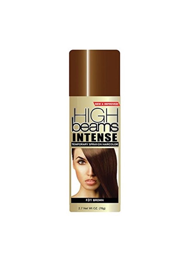 Beams Intense Spray-On Hair Color -Brown - 2.7 Oz - Add Temporary Color Highlight to Your Hair Instantly - Great for Streaking, Tipping or Frosting - Washes out Easily (SG_B008W3057A_US)