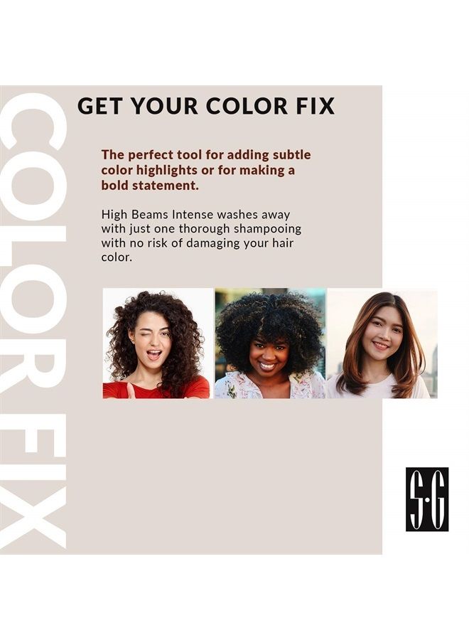 Beams Intense Spray-On Hair Color -Brown - 2.7 Oz - Add Temporary Color Highlight to Your Hair Instantly - Great for Streaking, Tipping or Frosting - Washes out Easily (SG_B008W3057A_US)