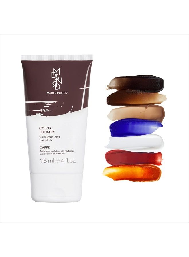 Color Therapy, Caffe, Color Depositing Hair Mask & Deep Conditioning Treatment, Intensely Hydrating, Refreshes Color & Tone, Keratin & Argan Oil, 4 Fl Oz (118 mL)