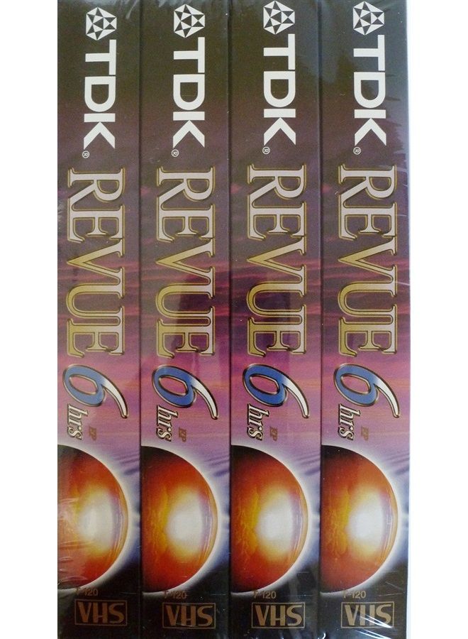 4 Pack T-120 VHS Video Tape