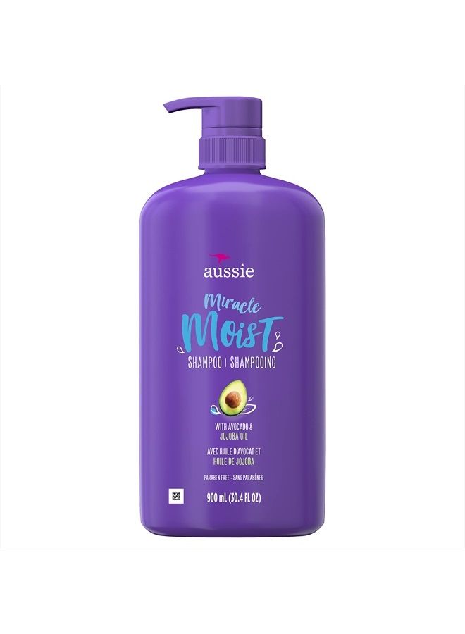 Paraben-Free Miracle Moist Shampoo with Avocado & Jojoba for Dry Hair, 30.4 Fluid Ounce, (Pack of 4)