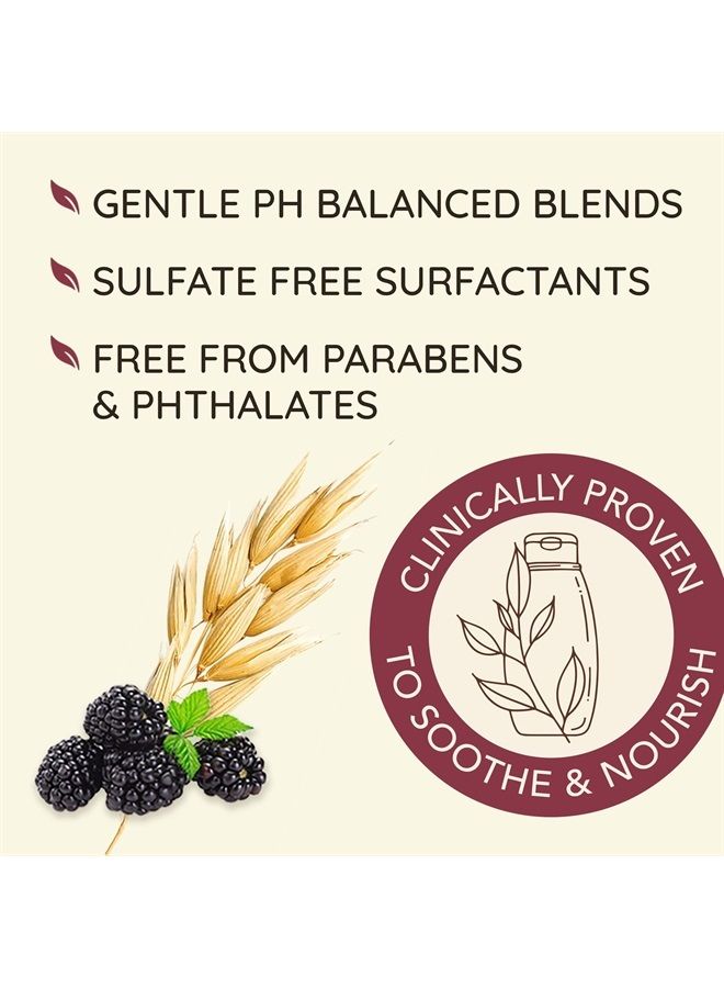 Blackberry Quinoa Protein Blend Sulfate-Free Shampoo for Color-Treated Hair Protection, Daily Strengthening & Moisturizing Shampoo, Paraben & Dye-Free, 12 Fl Oz