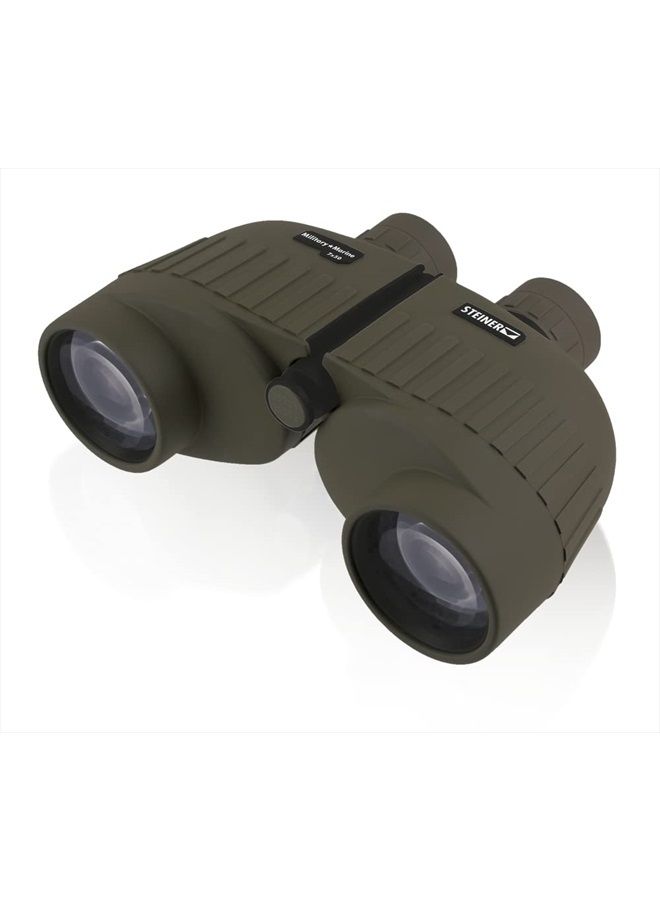 Military-Marine Series Binoculars, Lightweight Tactical Precision Optics for Any Situation, Waterproof, Green, 7x50