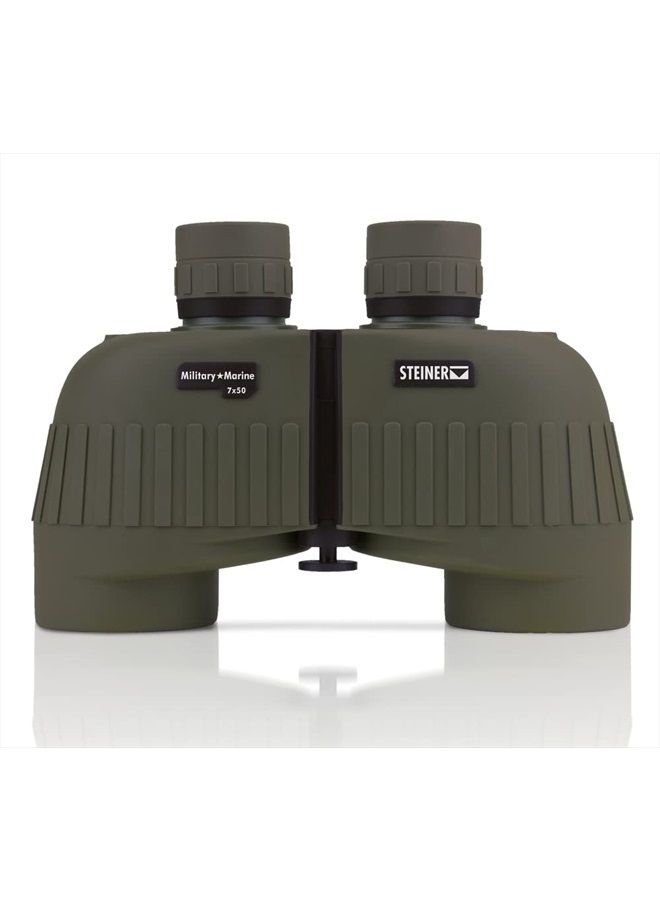 Military-Marine Series Binoculars, Lightweight Tactical Precision Optics for Any Situation, Waterproof, Green, 7x50