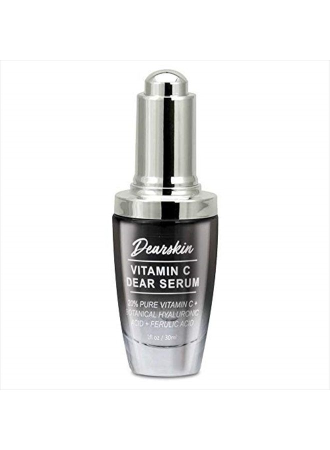 2 PACK Vitamin C Serum 20% - PURE L-ASCORBIC ACID, Ferulic Acid, Hyaluronic Acid Botanic, Vitamin E Organic Cruelty Free for Face and Neck Best Antioxidant, Treatment for Wrinkles, Men and Women