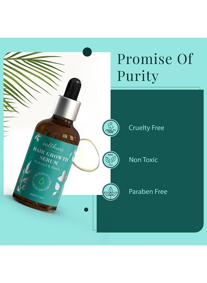 Hair Serum With Redensyl & Biotin - Thicker & Fuller For Hair Fall Control For Men & Women, 50ml (1.7oz)