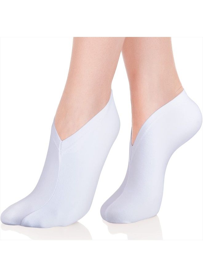 10 Pairs Moisturizing Socks Overnight, Spa Socks for Dry Feet, Cotton Moisture Enhancing Socks, Cosmetic Moisturizing Socks for Women and Men, White