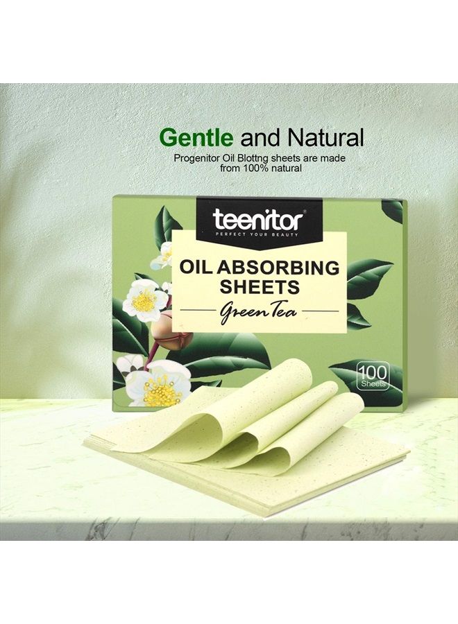 800 Counts Natural Green Tea Oil Control Film, Teenitor Oil Absorbing Sheets for Oily Skin Care, Blotting Paper