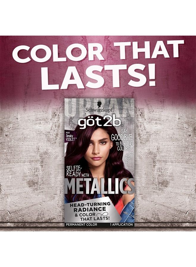 Schwarzkopf Got2b Metallics Permanent Hair Color, M49 Smoky Violet