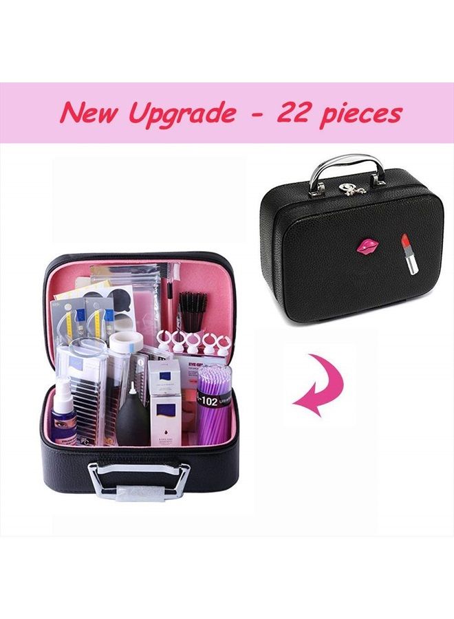 22PCS Eyelash Grafting Set Eyelash Extension For Starter Use Grafting Set Eyelashes，Lash Starter Kit, Eyelashes Extension Practice