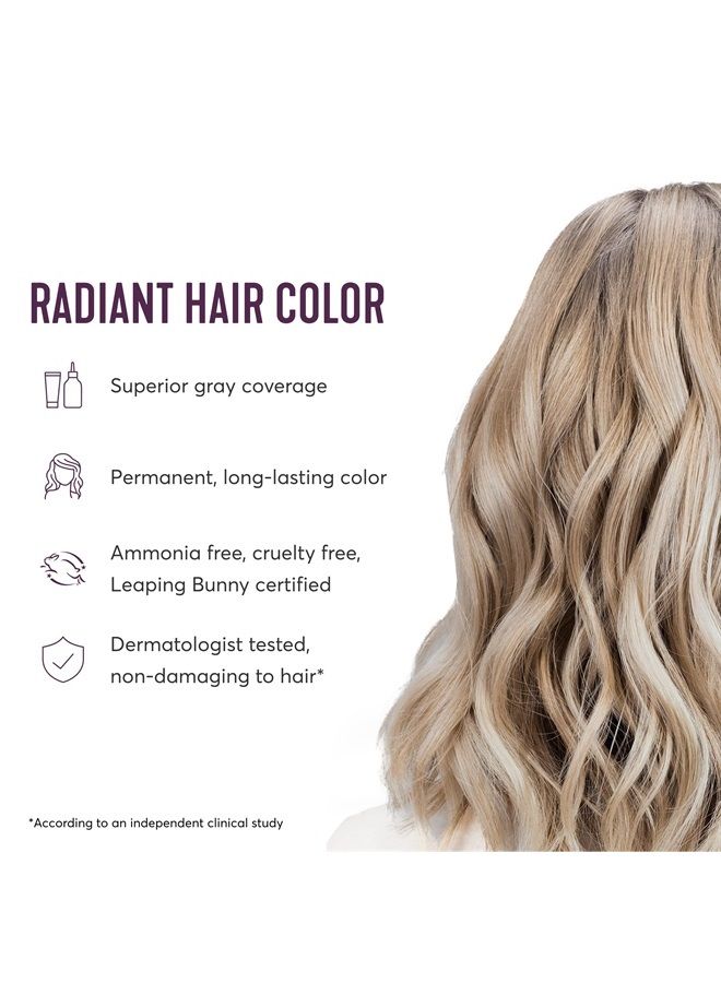 Radiant Hair Color Kit, Medium Smoky Blonde for 100% Gray Coverage, Ammonia-Free, 9NA Pisa Blonde, Permanent Hair Dye, Pack of 1